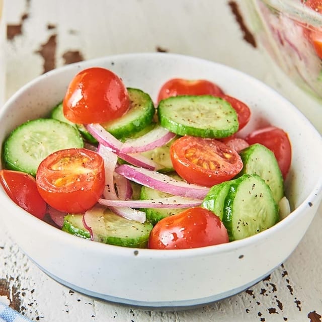 Cucumber Tomato Salad.
