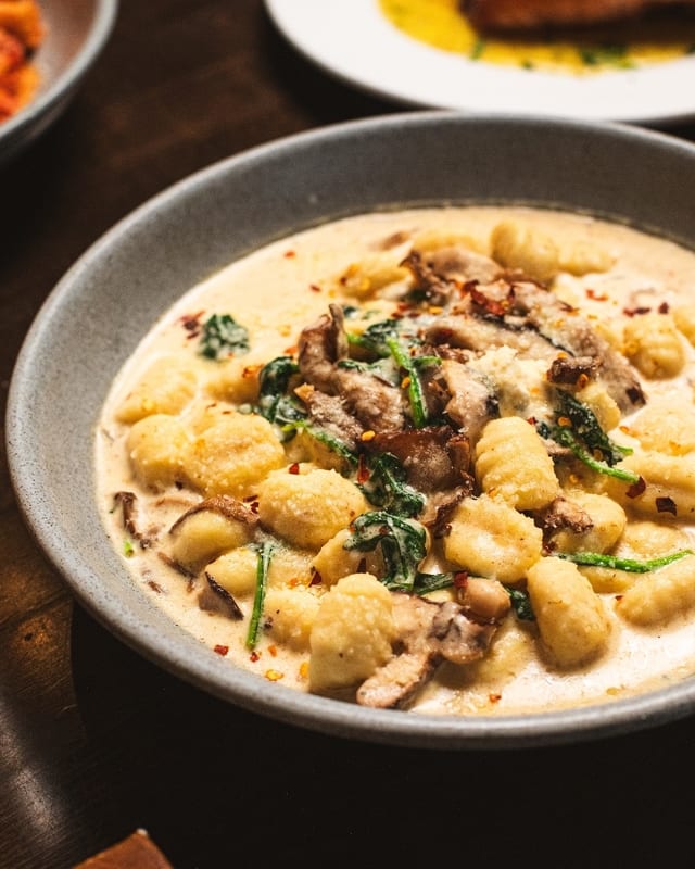 Creamy Mushroom Gnocchi.